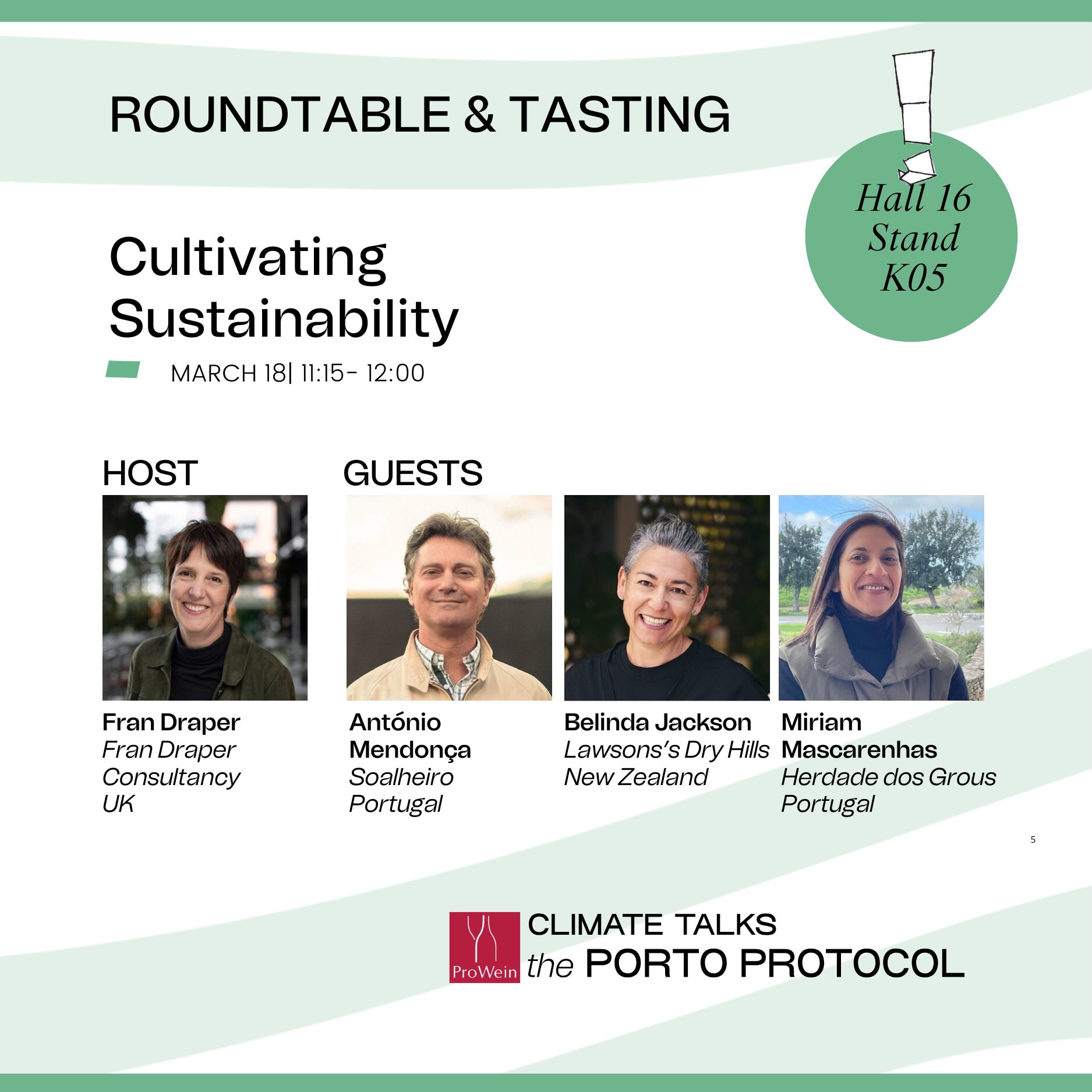 Cultivating Sustainability - Roundtable & Tasting